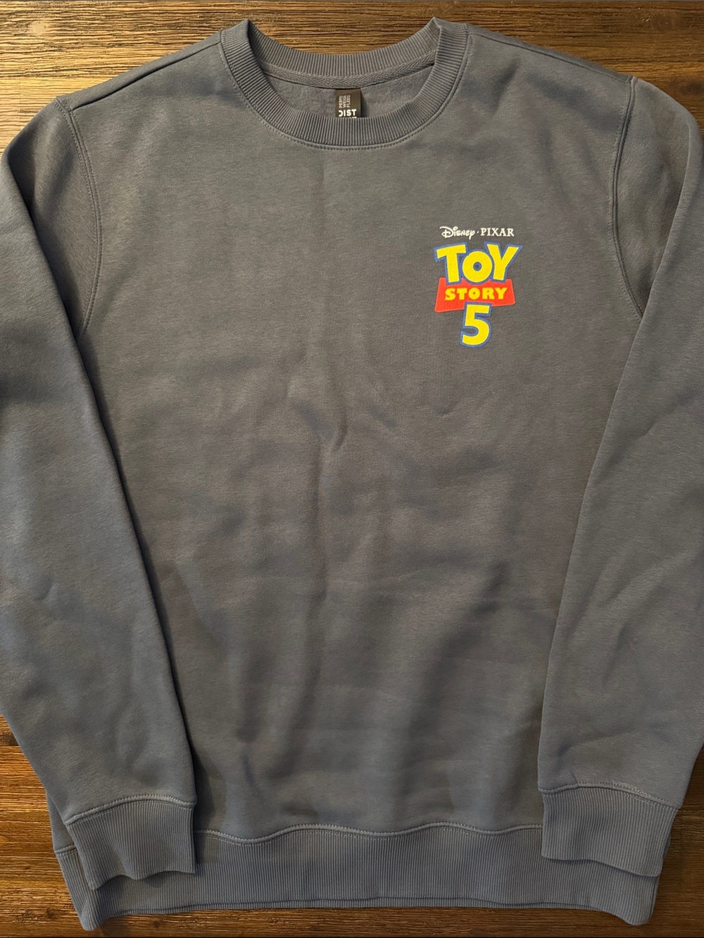 Disney Pixar Toy Story 5 Dark Denim Blue Long Sleeve Crewneck Sweatshirt Large